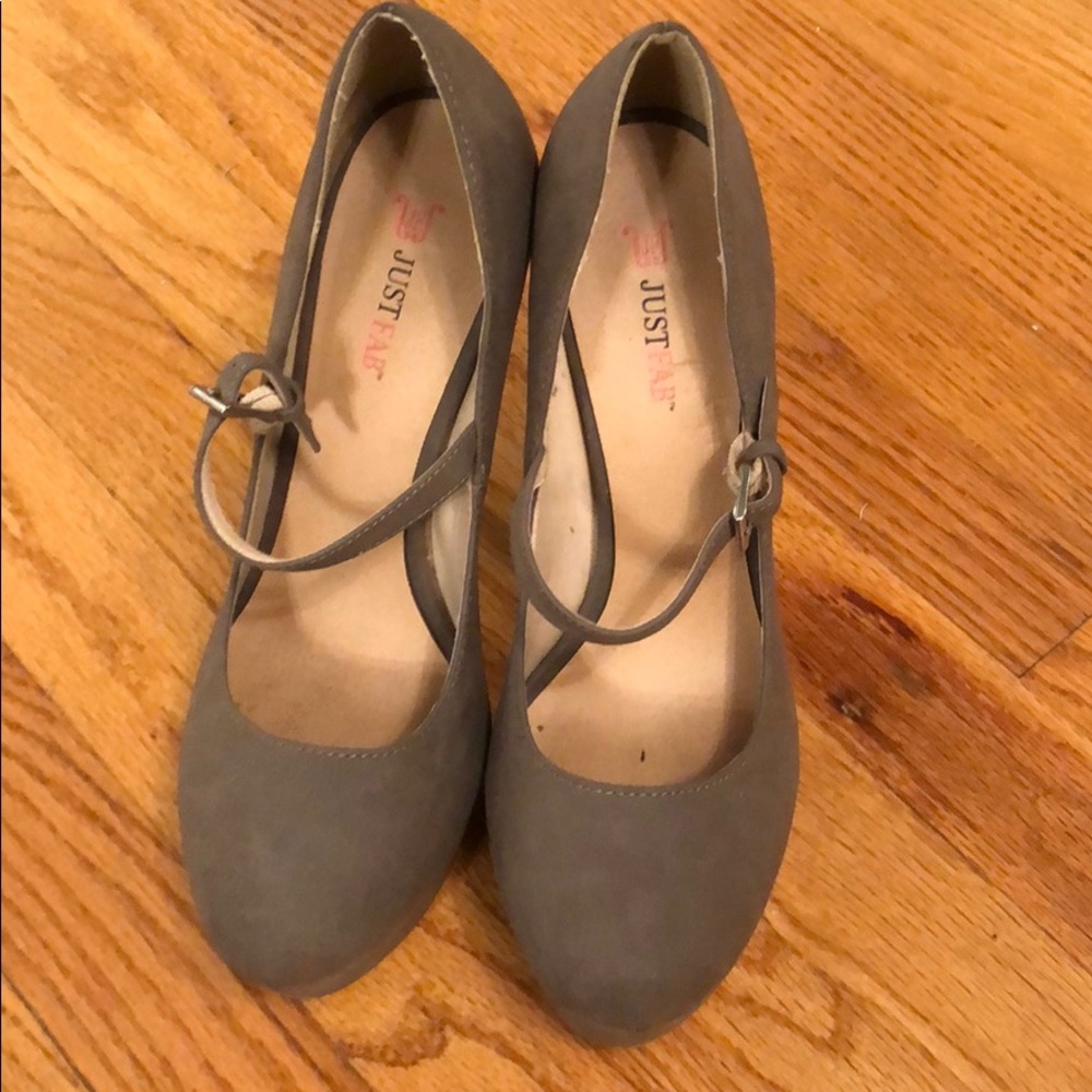 Taupe Platform Heels